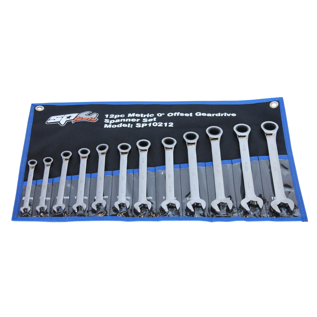 SP Tools 8-19mm 0° Offset Geardrive ROE Spanner Set Metric 12pce