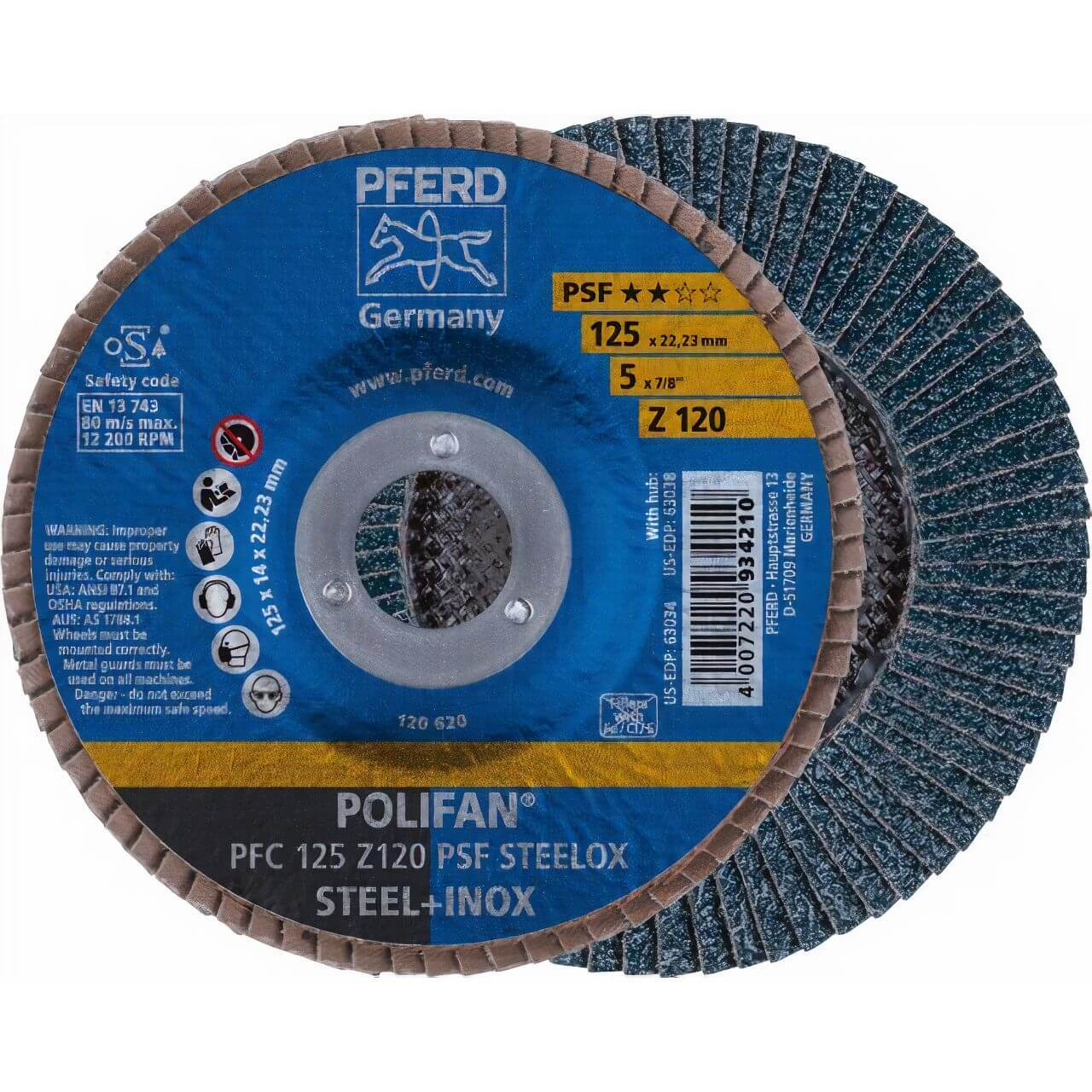 Pferd PFC 125mm 120g Zirc Flap Disc
