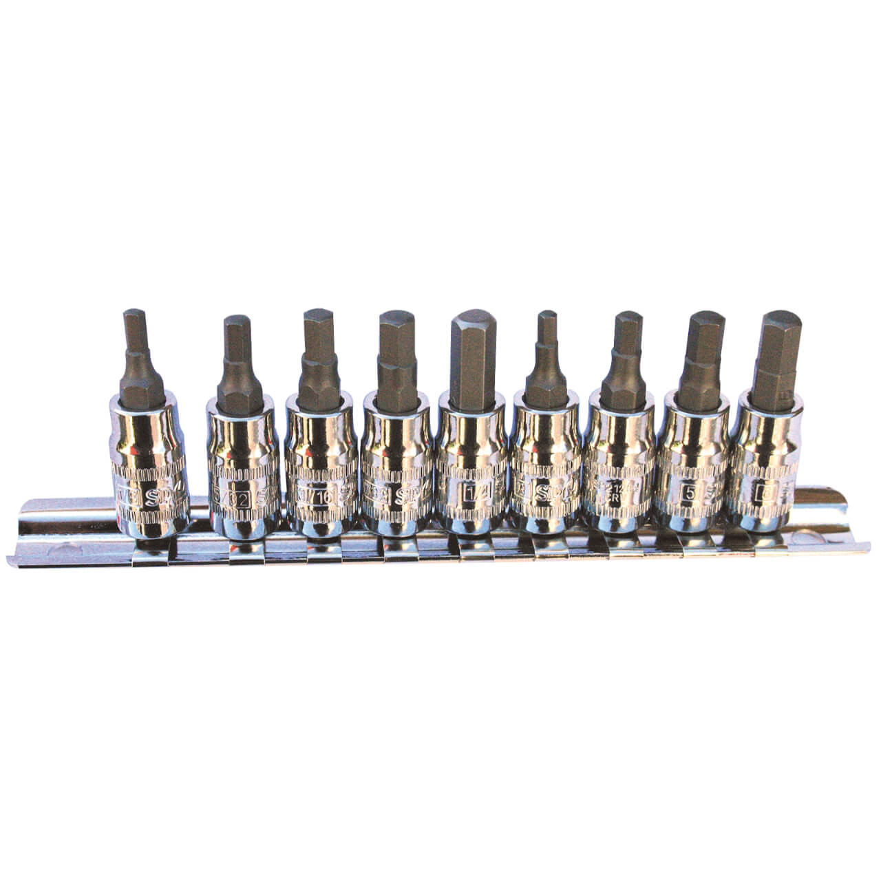 SP Tools 1/4 & 3/8 Dr Inhex Socket Rail Set Metric 9pce