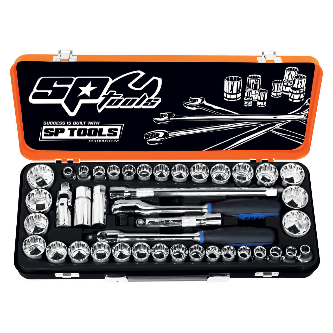 SP Tools 1/2 Dr 12pt Socket Set Metric & Imperial 41pce