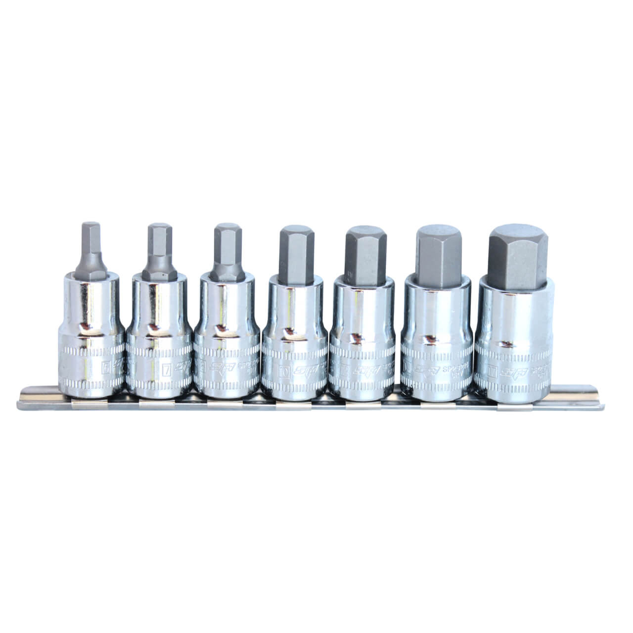 SP Tools 1/2 Dr Inhex Socket Rail Set Metric 7pce