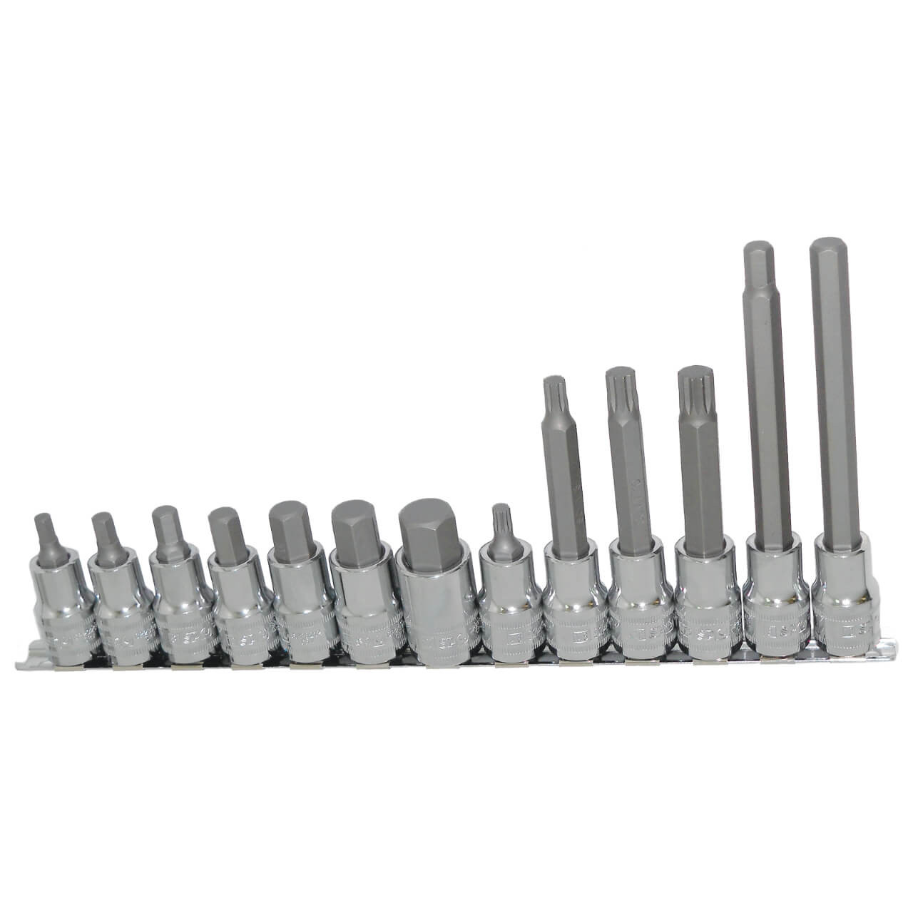 SP Tools 1/2 Dr Inhex/Spline Socket Rail Set Metric 13pce SP Tools 1/2 Dr Inhex/Spline Socket Rail Set Metric 13pce