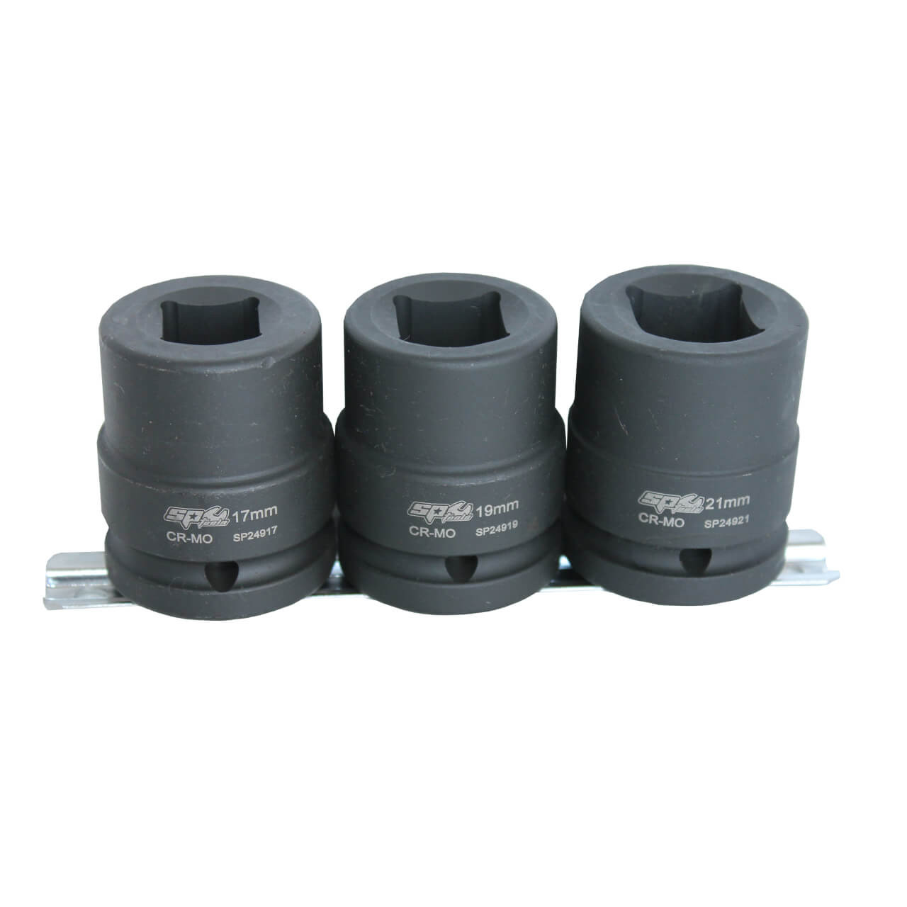 SP Tools 3/4 Dr Double Square Impact Socket Rail Set Metric 3pce