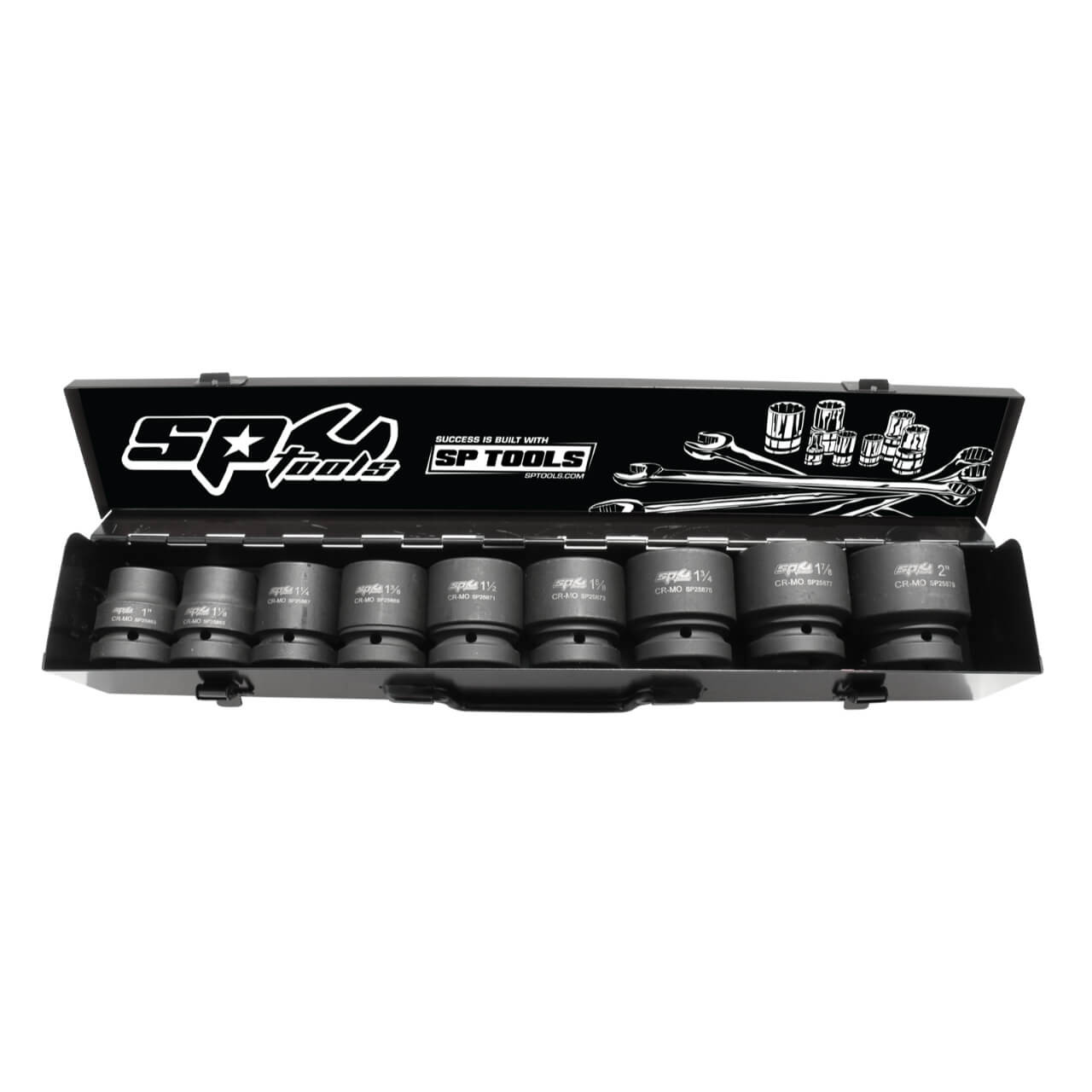 SP Tools 1” Dr 6pt Impact Socket Set Imperial 9pce