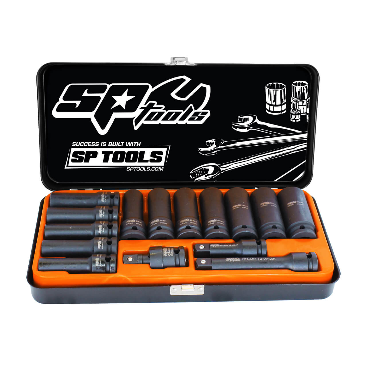 SP Tools 1/2 Dr 6pt Deep Impact Socket Set Metric 15pce