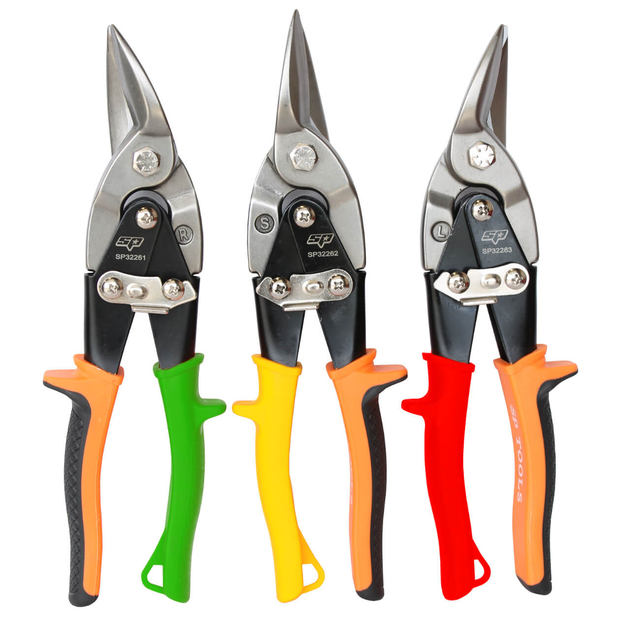 SP Tools 250mm Snip Aviation Green Right Cut