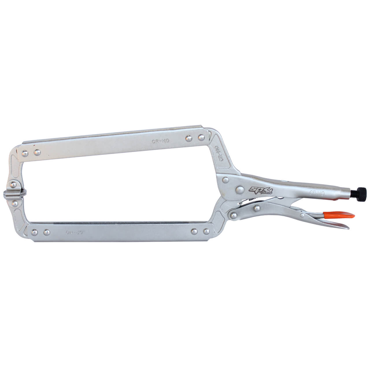 SP Tools 450mm C Clamp Deep Throat Swivel Pad Locking Pliers