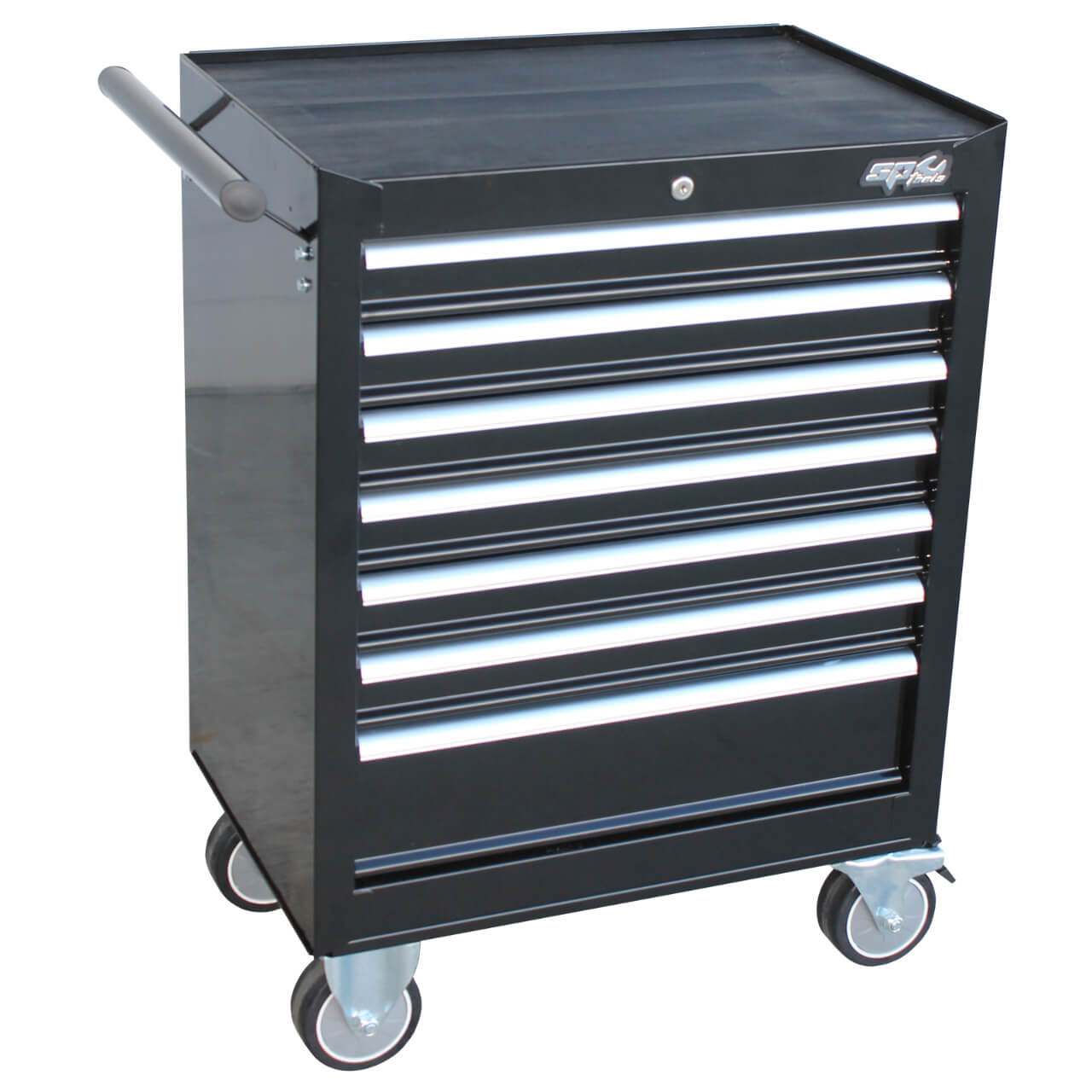 SP Tools 7 Drawer Custom Series Roller Cabinet Black