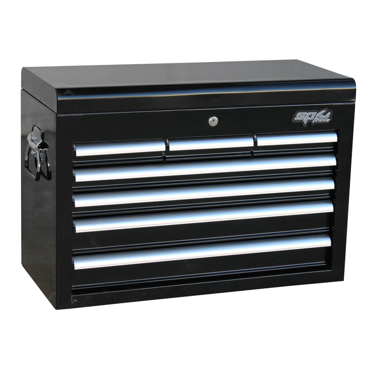 SP Tools 7 Drawer Custom Tool Chest Black