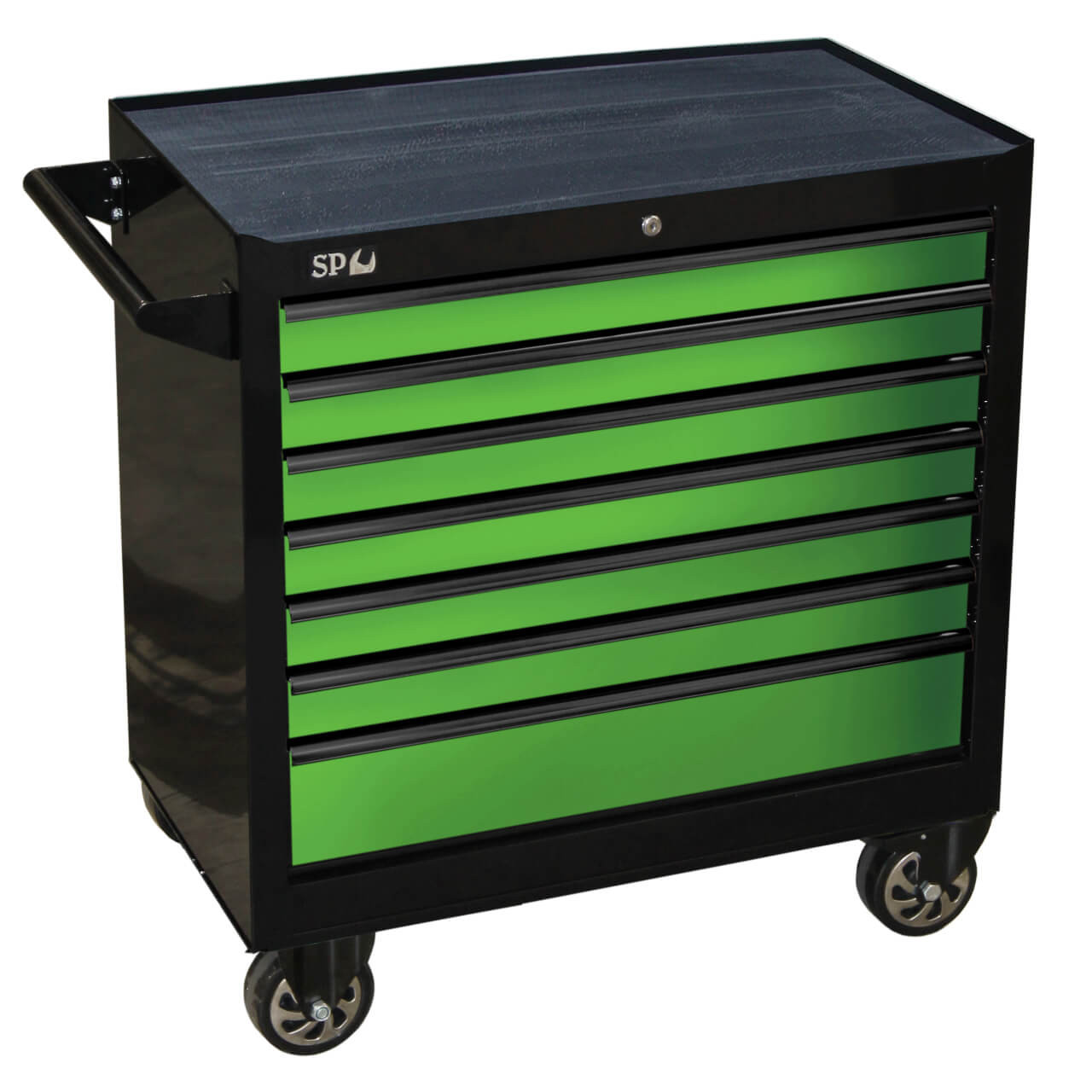 SP Tools 7 Drawer Sumo Series Roller Cabinet Black & Green