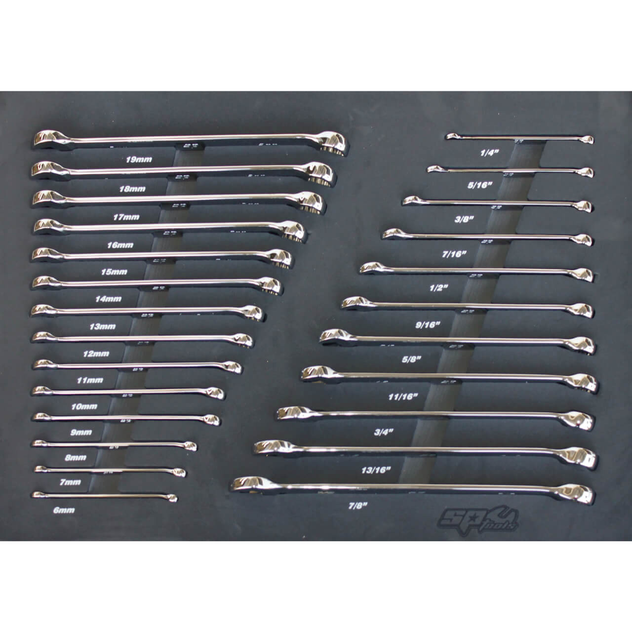SP Tools ROE Metric & Imperial Spanners In Foam Tray 25pce