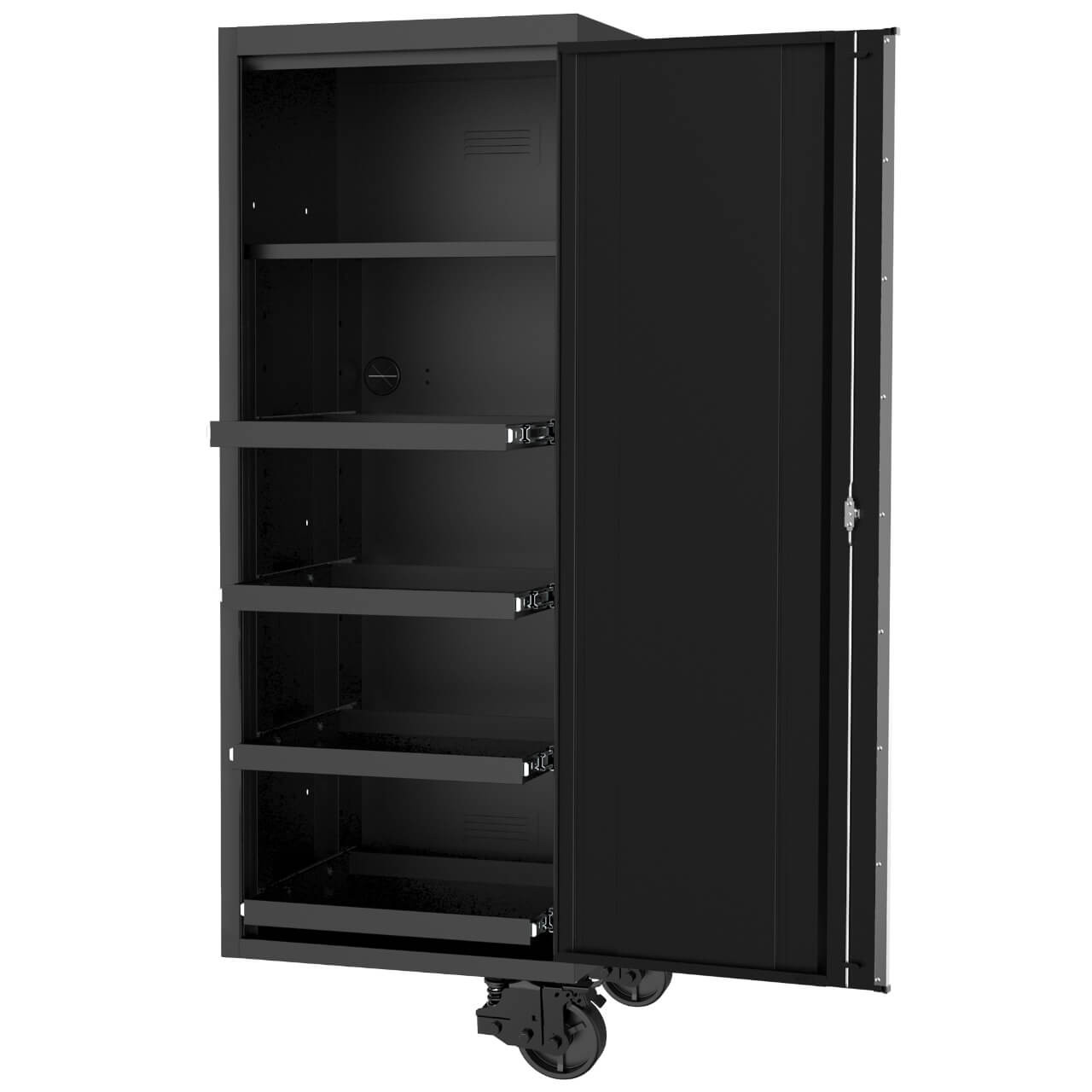 SP Tools 27” 4 Shelf USA Sumo Series Side Cabinet Black & Chrome