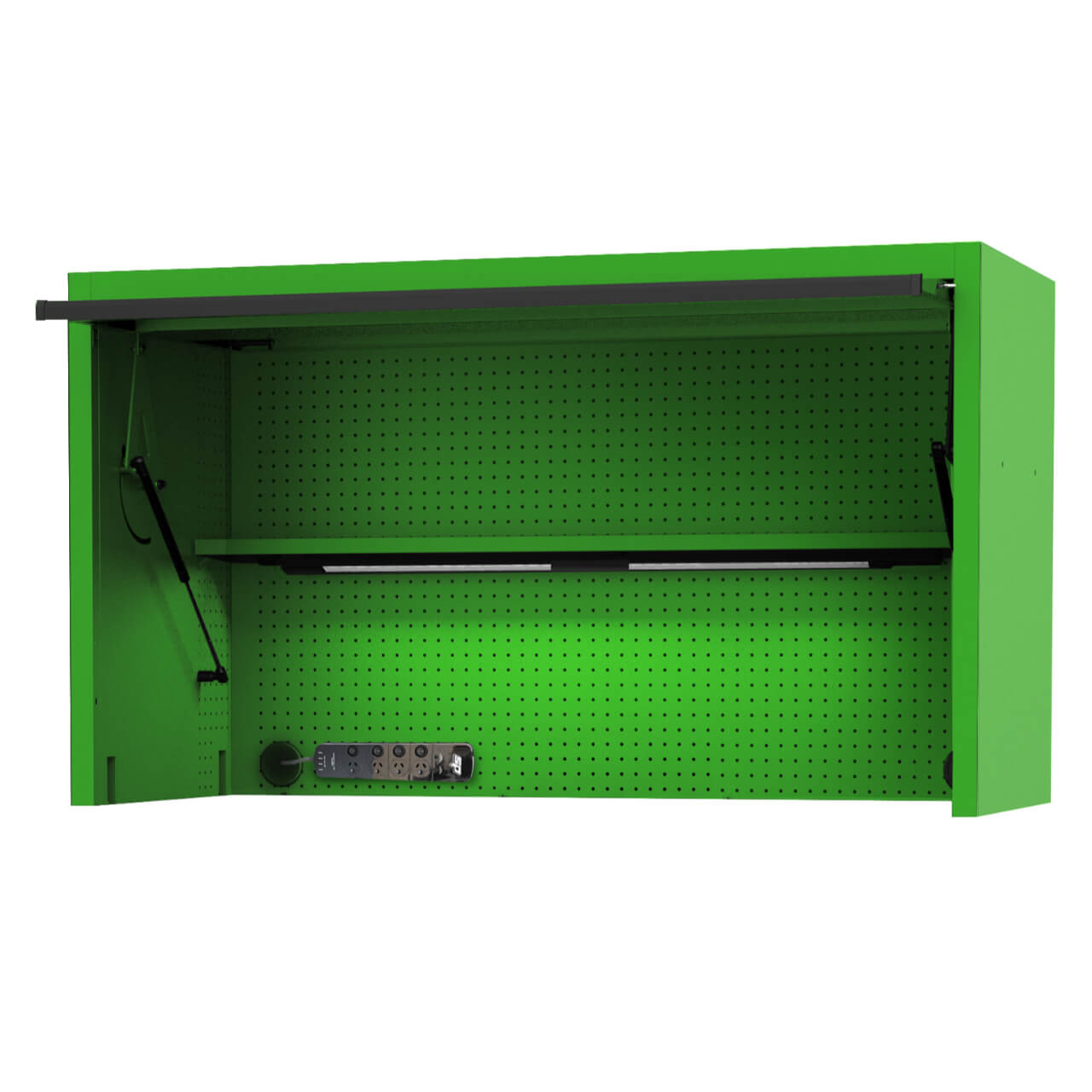 SP Tools 59” USA Sumo Series Wide Power Top Hutch Black & Green