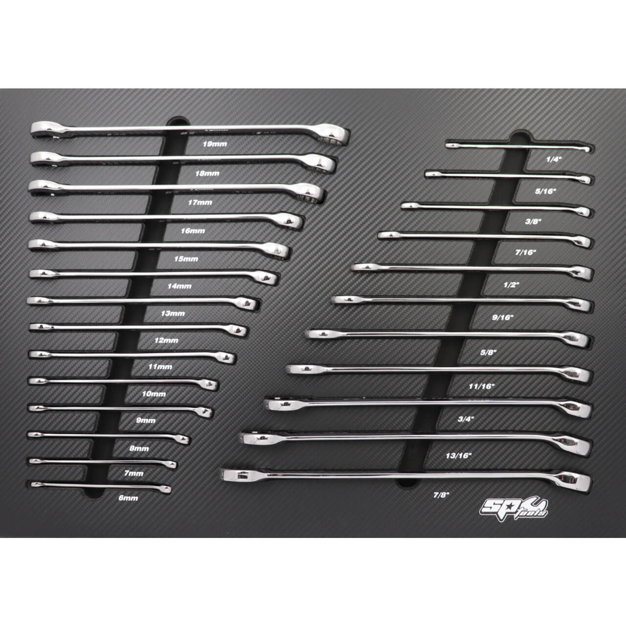 SP Tools ROE MotorSport Quad Drive Spanners In Foam Tray 25pce