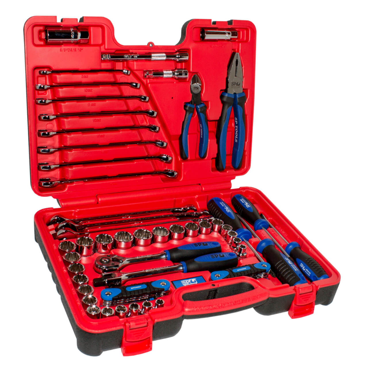 SP Tools 3/8 Dr Tool Kit in X Case Metric & SAE 65pce