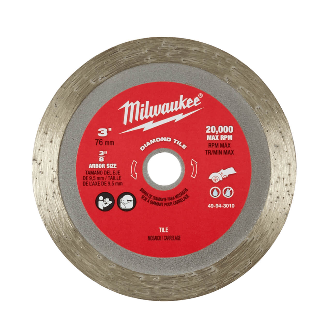 Milwaukee M12 Fuel 3” Compact Cut-Off Tool Diamond Tile Blade
