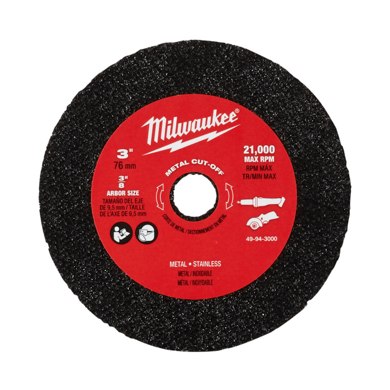 Milwaukee M12 Fuel 3” Metal Cut Off Wheel 3pk