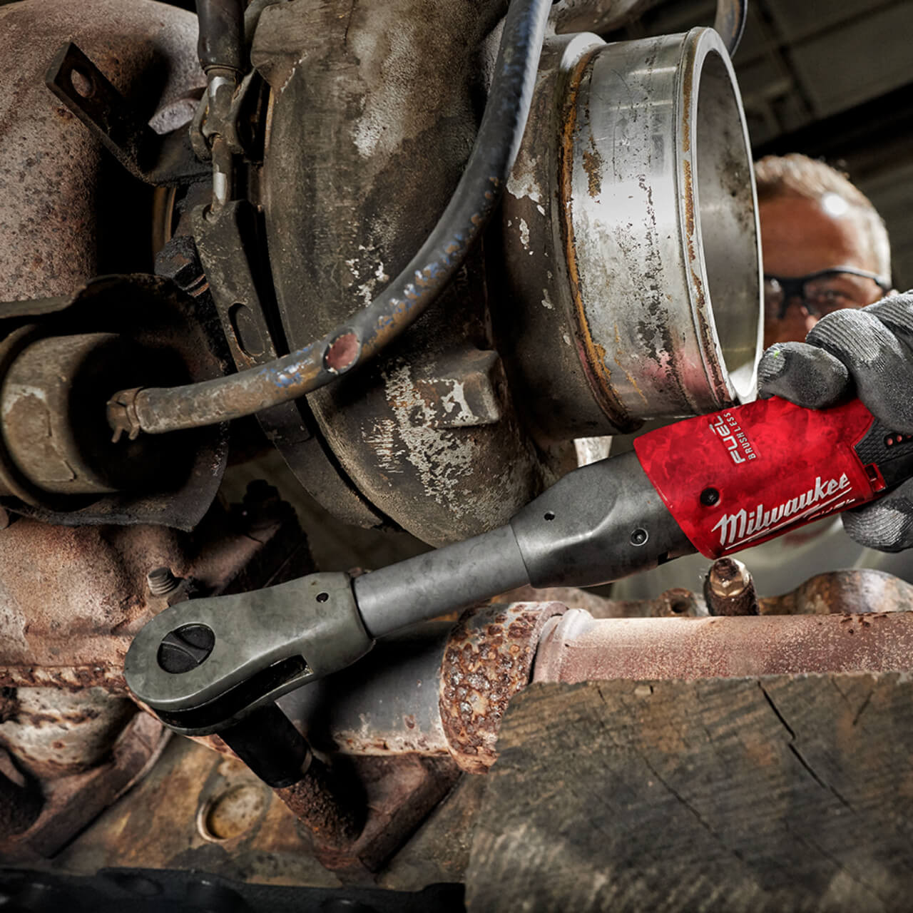 Milwaukee M12 Fuel Cordless 3/8 Extended Reach Impact Ratchet Skin Only