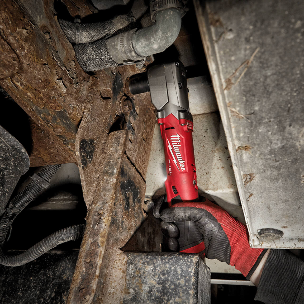 Milwaukee M12 Fuel Cordless 3/8 Right Angle Impact Wrench Skin Only
