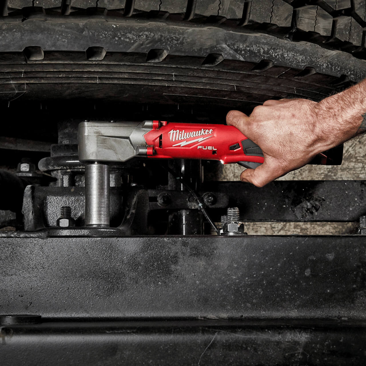 Milwaukee M12 Fuel Cordless 3/8 Right Angle Impact Wrench Skin Only