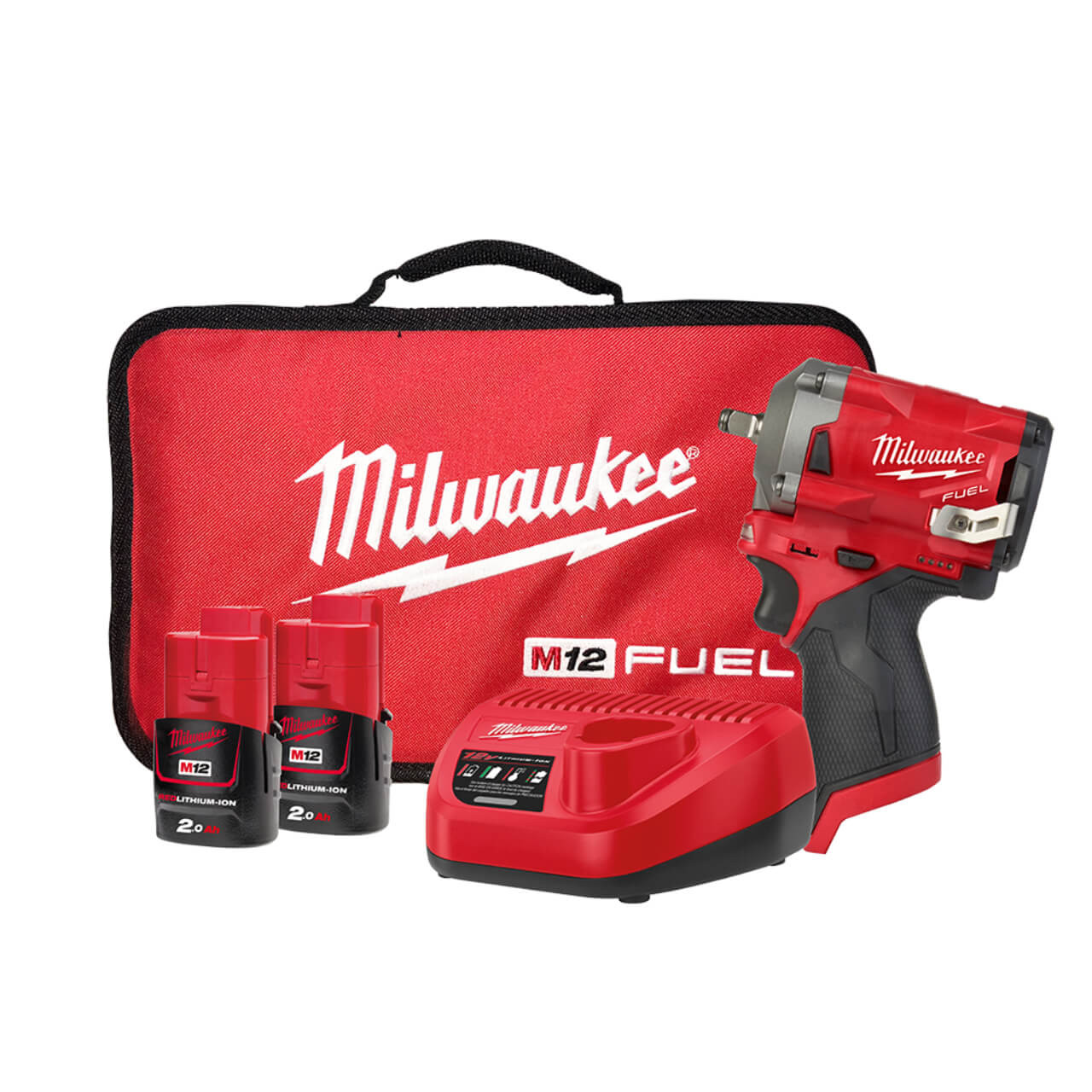 Milwaukee M12 Fuel Cordless 3/8 Stubby Impact Wrench With Friction Ring Kit