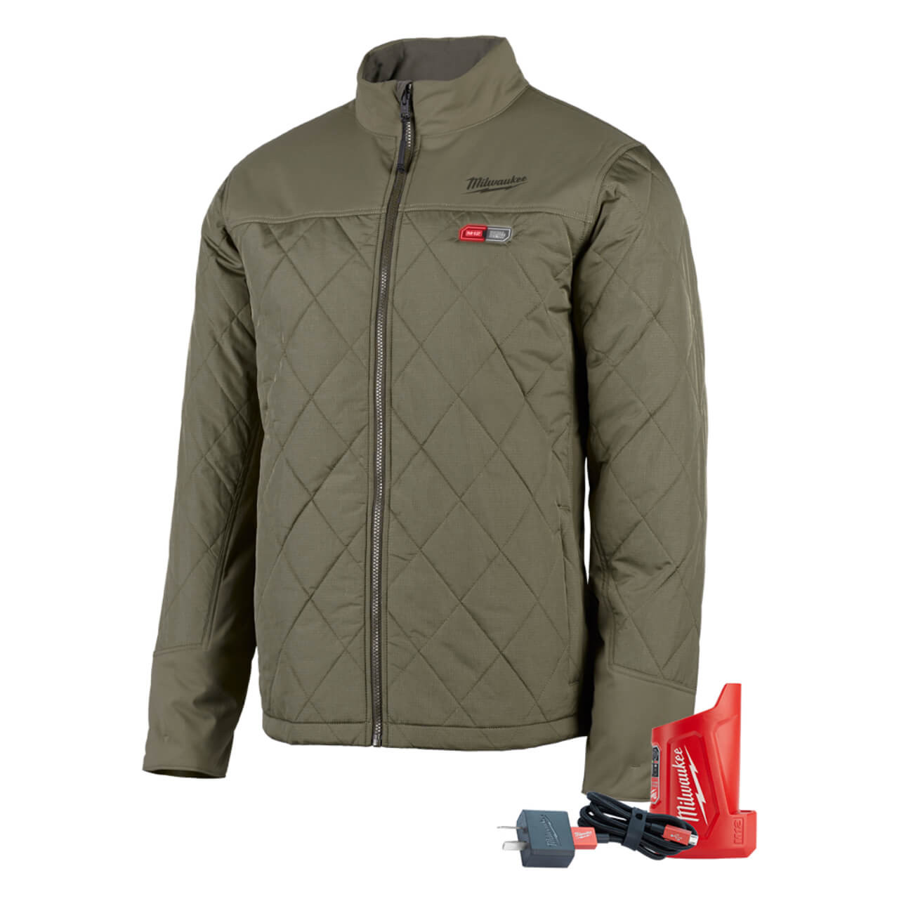 Milwaukee M12 Axis Heated Jacket Olive Green X - M