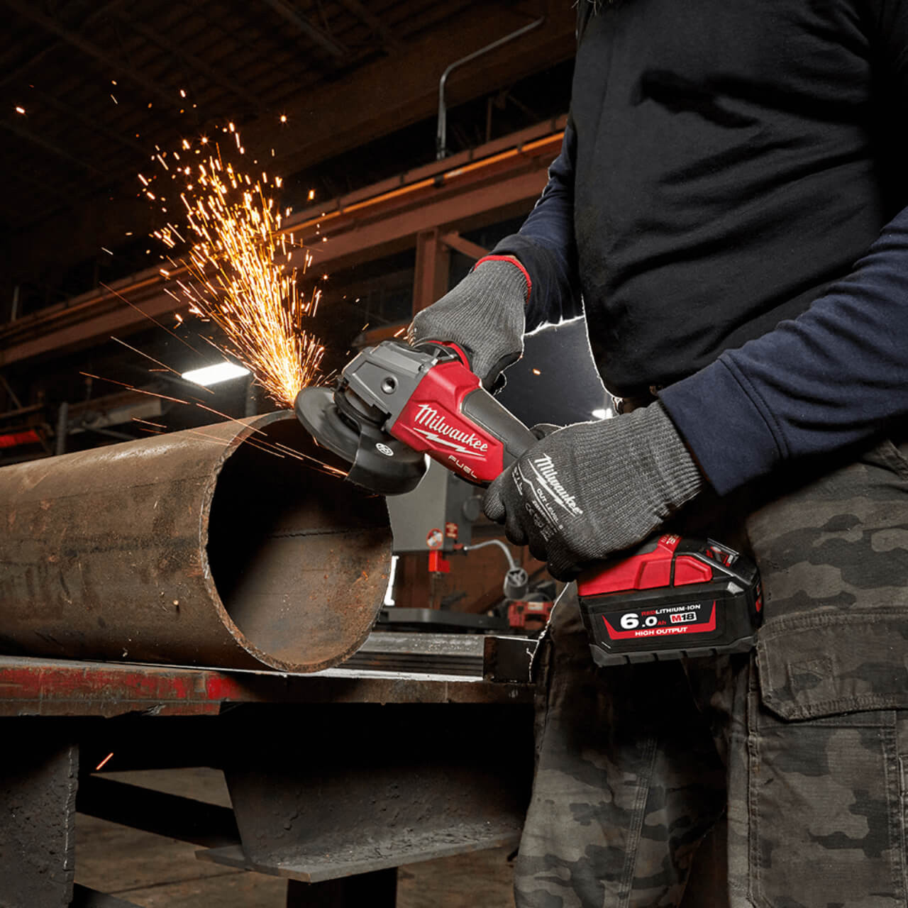 Milwaukee M18 Fuel Cordless 125mm (5”) Angle Grinder with Deadman Paddle Switch Skin Only