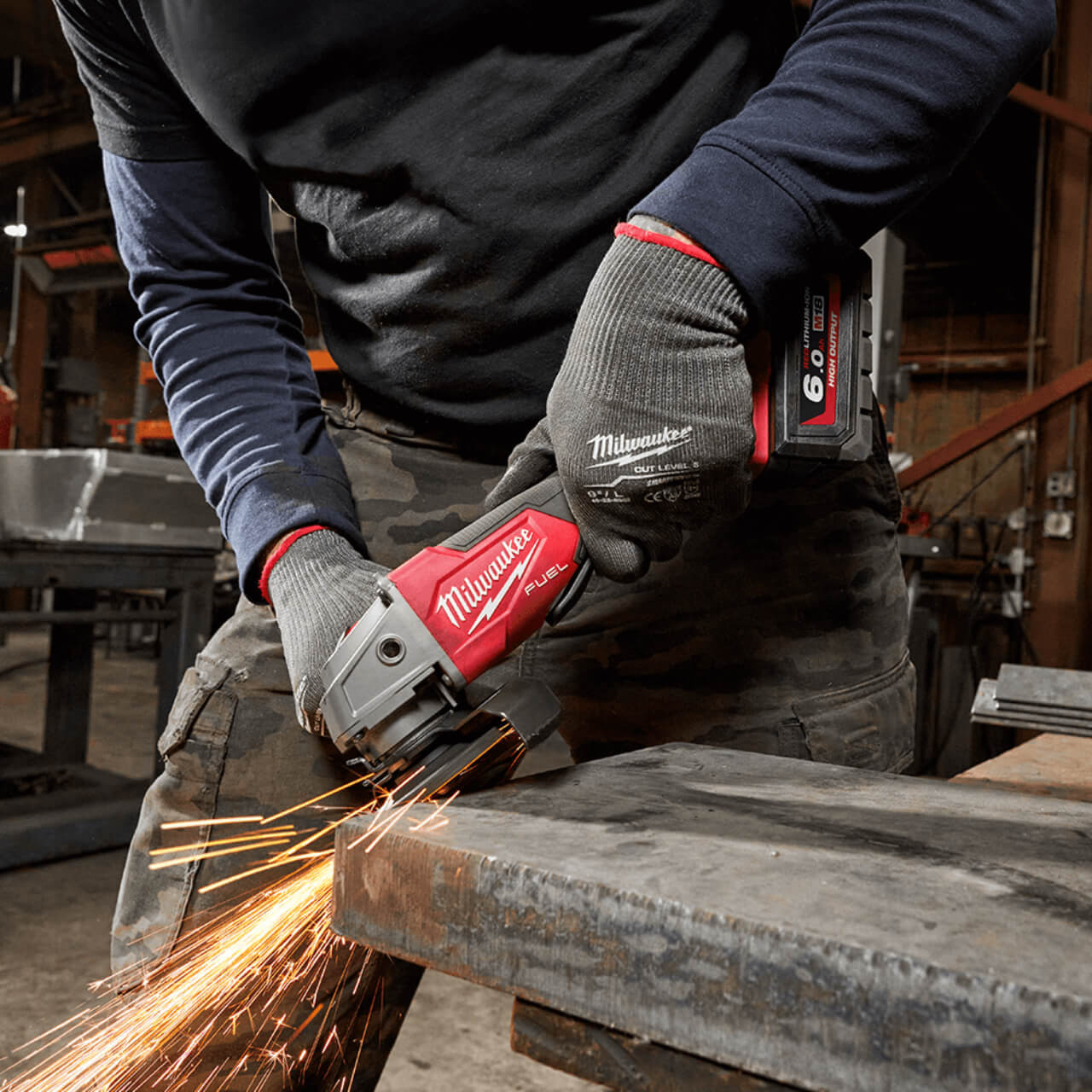 Milwaukee M18 Fuel Cordless 125mm (5”) Angle Grinder with Deadman Paddle Switch Skin Only