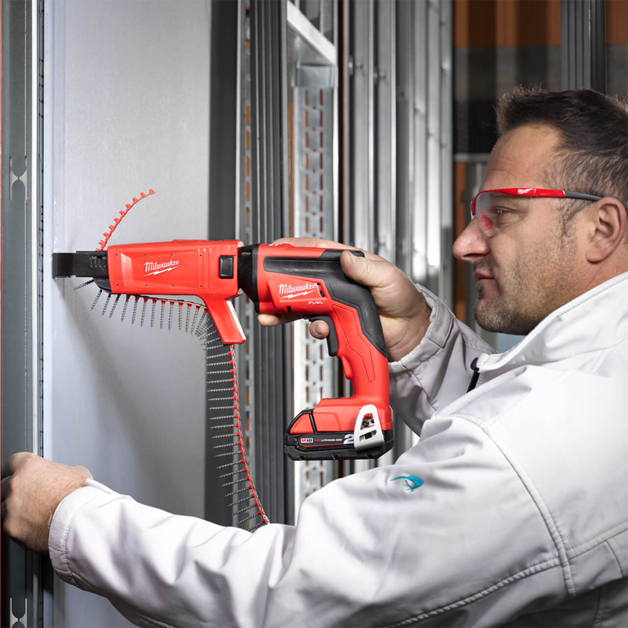 Milwaukee M18 Fuel Cordless Drywall Screw Gun W/ Collated Attachment Skin Only