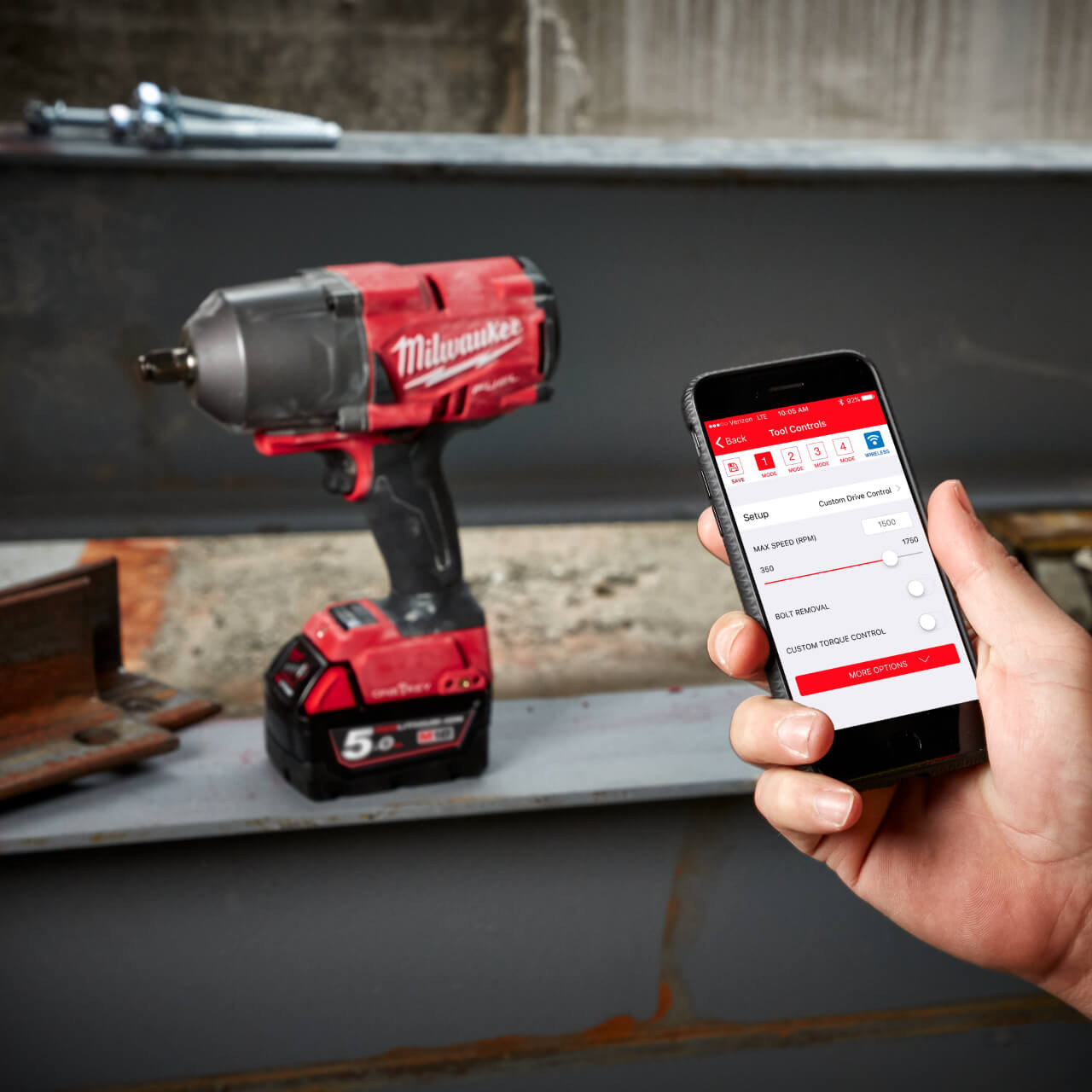Milwaukee M18 Fuel One-Key Cordless 1/2 High Torque Impact Wrench With Friction Ring Skin Only