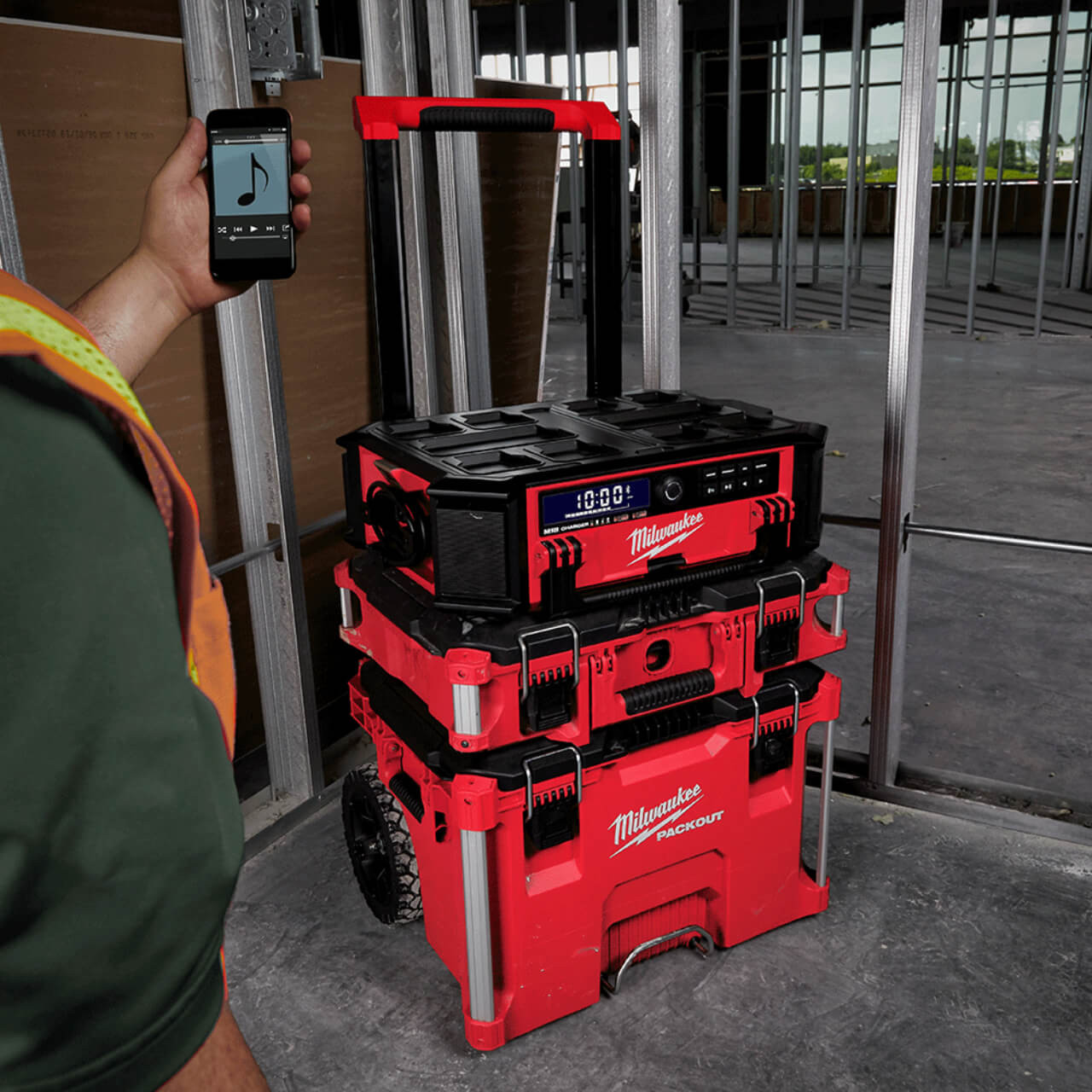 Milwaukee M18 Packout Cordless Radio + Charger Skin Only