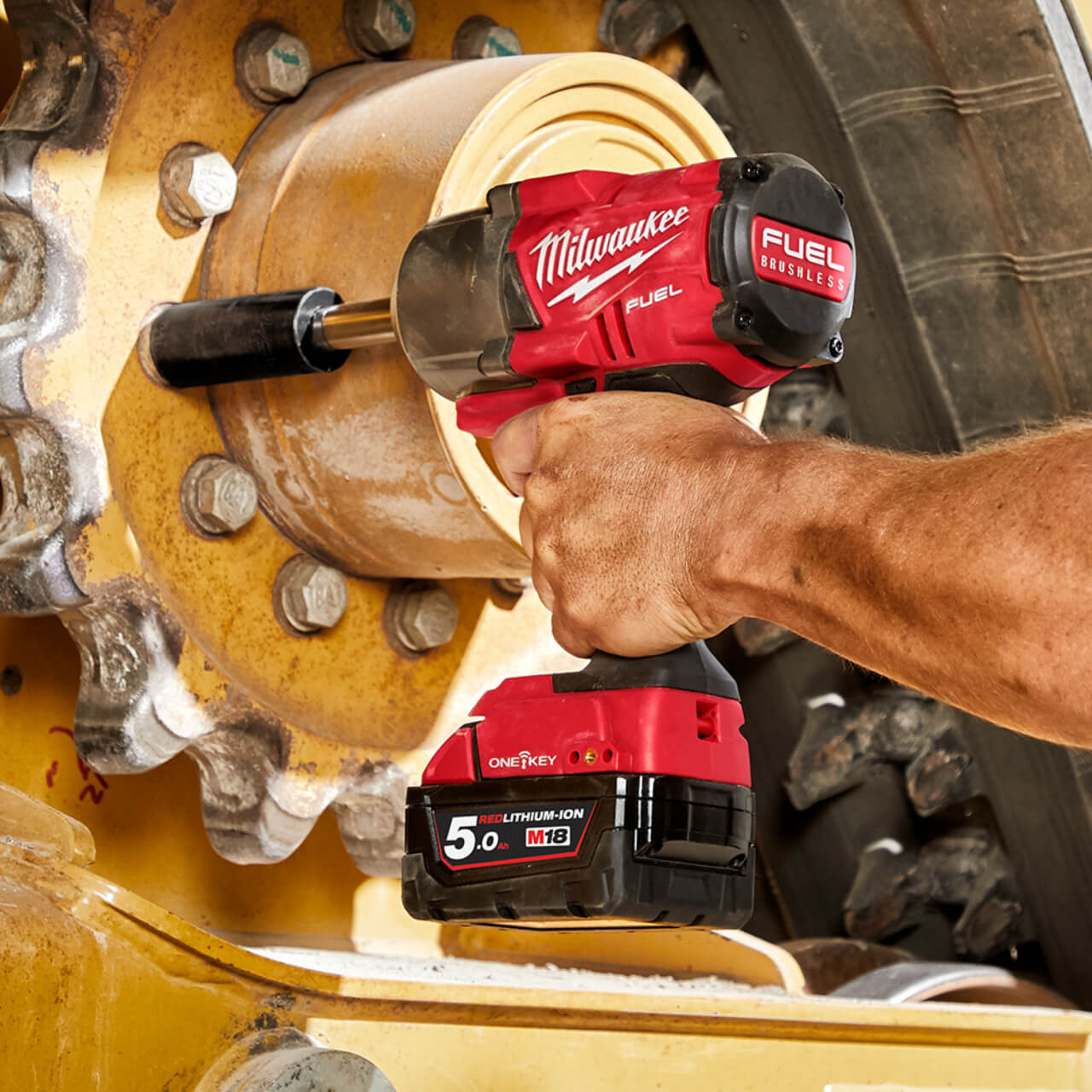 Milwaukee M18 Fuel One-Key Cordless 1/2 Extended Anvil High Torque Impact Wrench With Friction Ring Skin Only