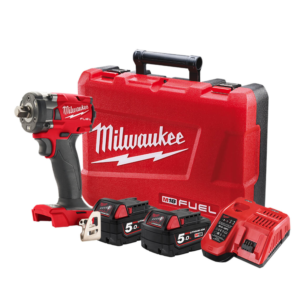 Milwaukee M18 Fuel Cordless 1/2 Compact Impact Wrench With Pin Detent Kit