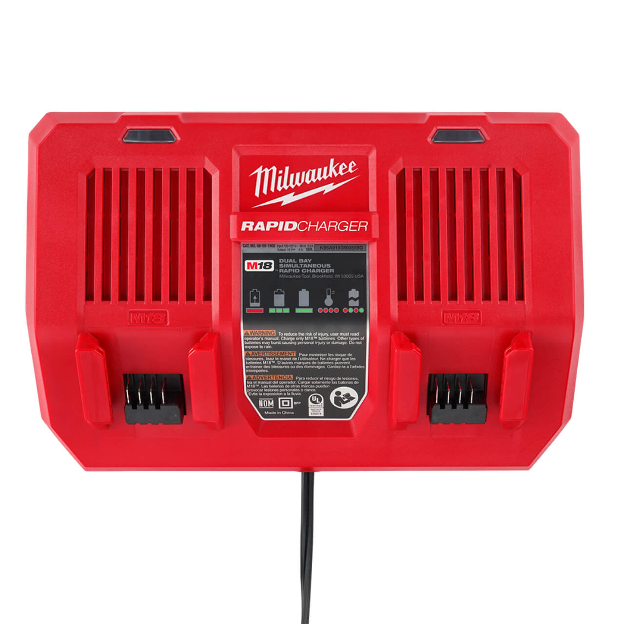 Milwaukee M18 Dual Bay Simultaneous Rapid Charger