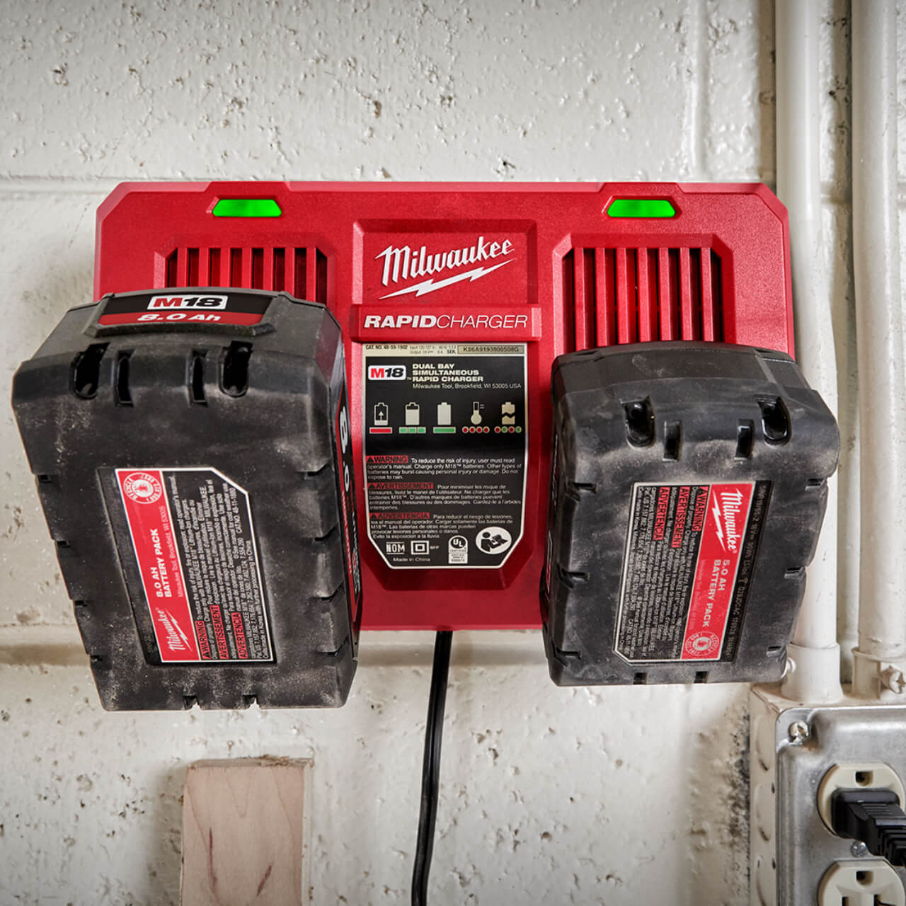 Milwaukee M18 Dual Bay Simultaneous Rapid Charger