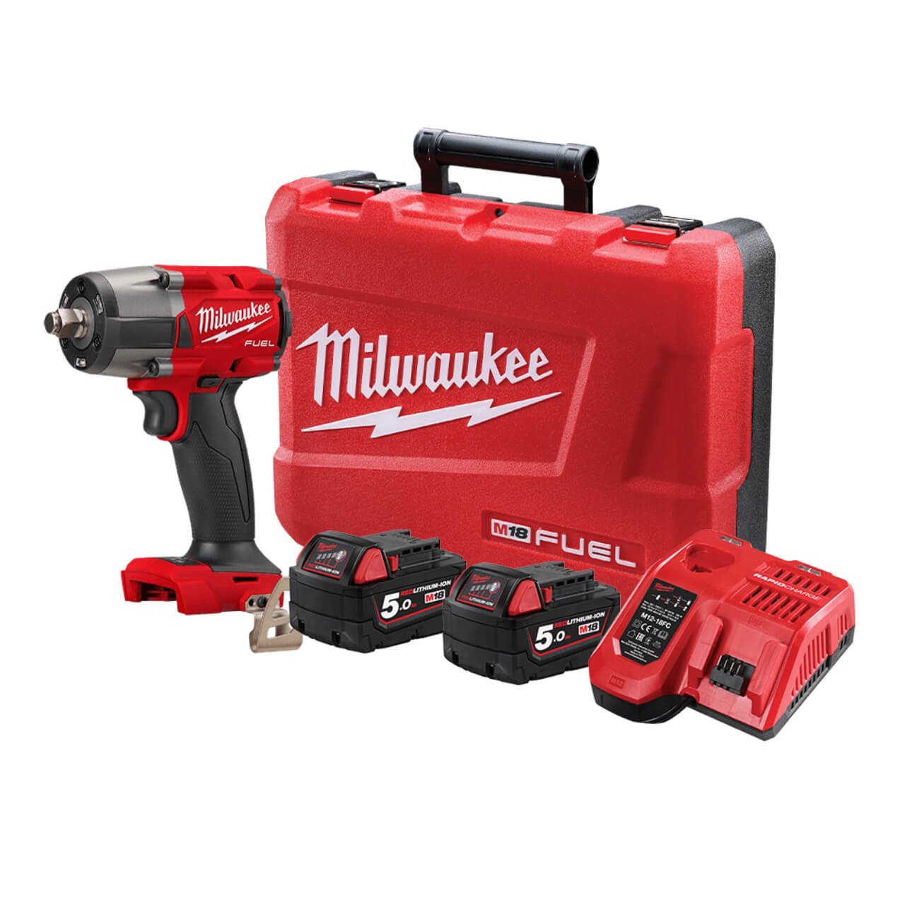 Milwaukee M18 Fuel Cordless 1/2 Mid-Torque Impact Wrench With Friction Ring Kit