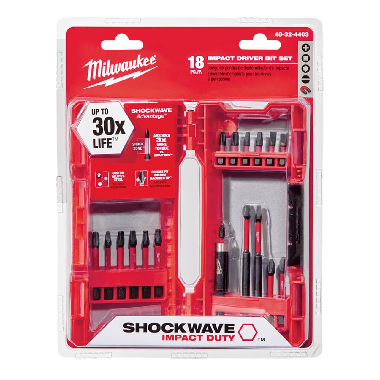 Milwaukee Shockwave Impact Driver Set 18pce