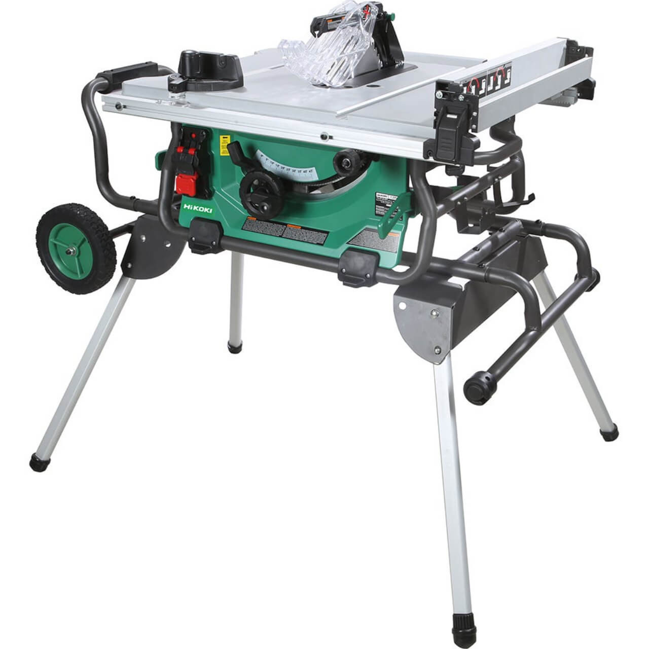 Hikoki 254mm Table Saw With Folding Stand & Wheels 1500W 240V
