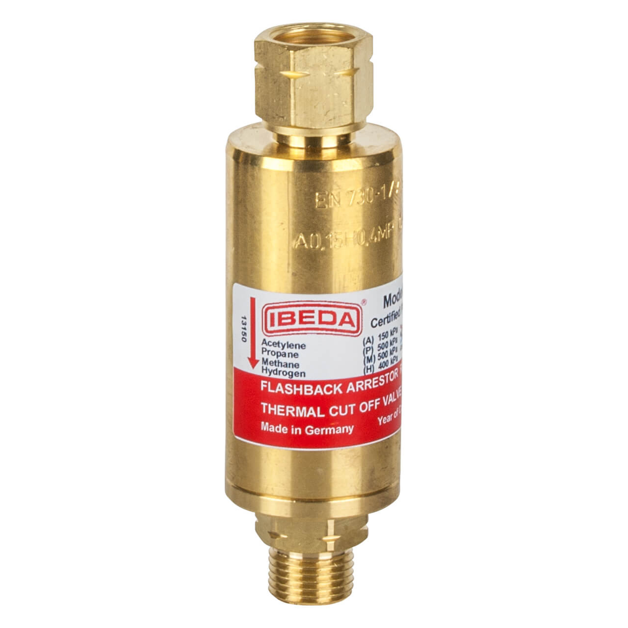 Ibeda Regulator End Fuel Gas High Flow Flashback Arrestor - ACL ...