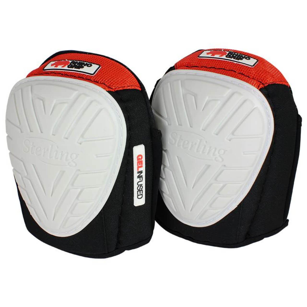 Sterling Flexible Gel White Rubber Cap Knee Pads