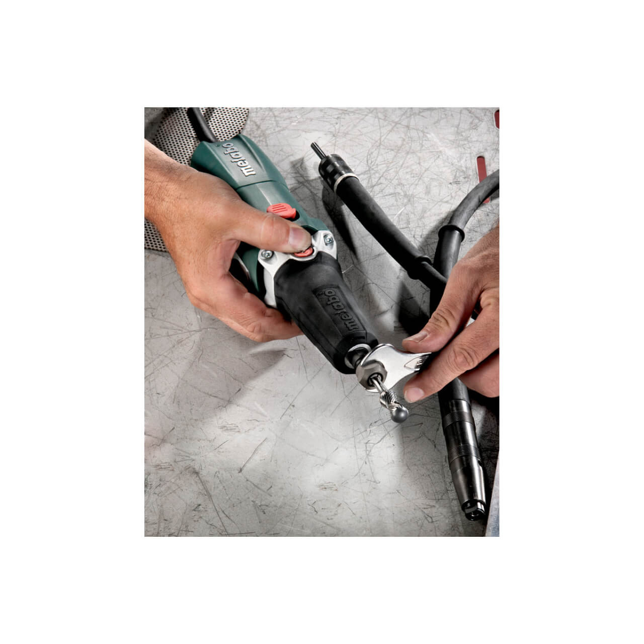 Metabo GE 950 G PLUS Die Grinder 950W 1/4” Collett Variable 2,500-8,700 rpm (Long Spindle)