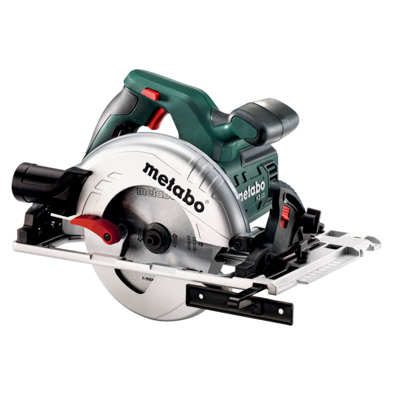Metabo 1200 W, Ø160 mm x 20 mm TCT Blade, Circular Saw, Cutting Depth: 90° 55 mm/45° 39 mm Speed: 5600 rpm, Suit Metabo Guide Rail