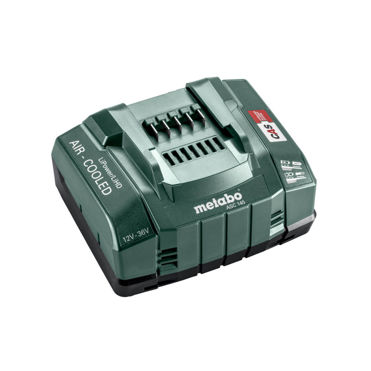 Metabo ASC 145 12V - 36V Air-cooled Slide-on Battery Pack Super-fast Charger (8A)