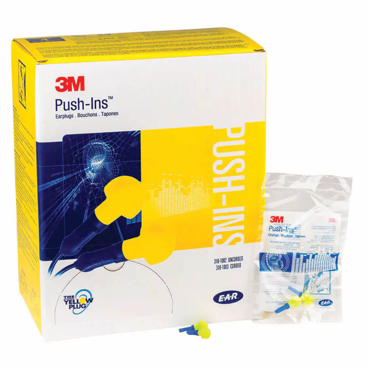 3M E-A-R Push-In Uncorded Earplugs 200box