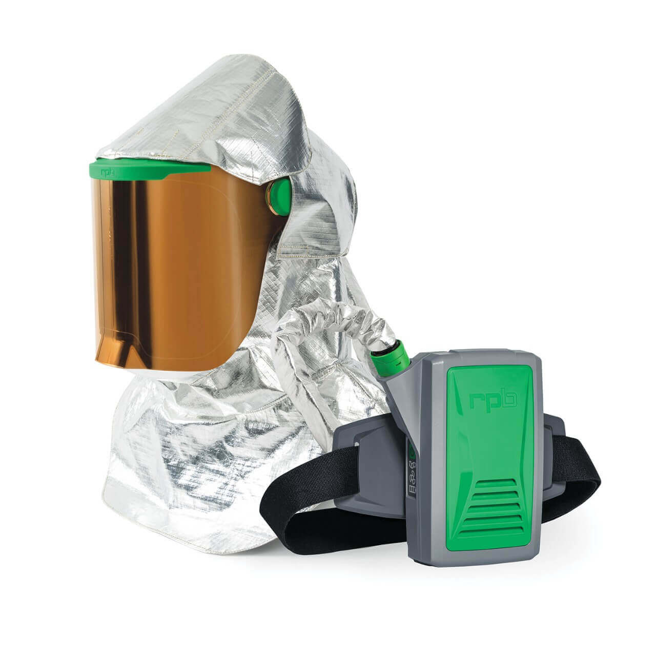 RPB Z-Link Radiant Heat Respirator w/ Clear Gold Over Visor PX5 PAPR Kit
