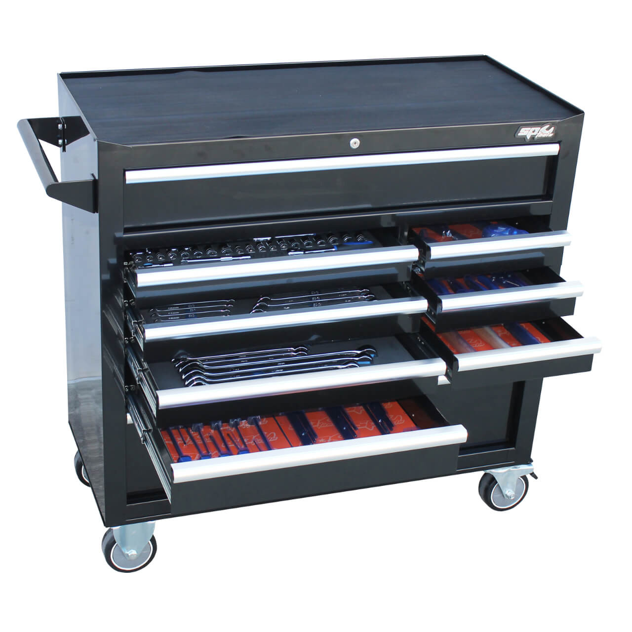 SP Tools 11 Drawer Custom Roller Cabinet Metric & SAE 364pce Black