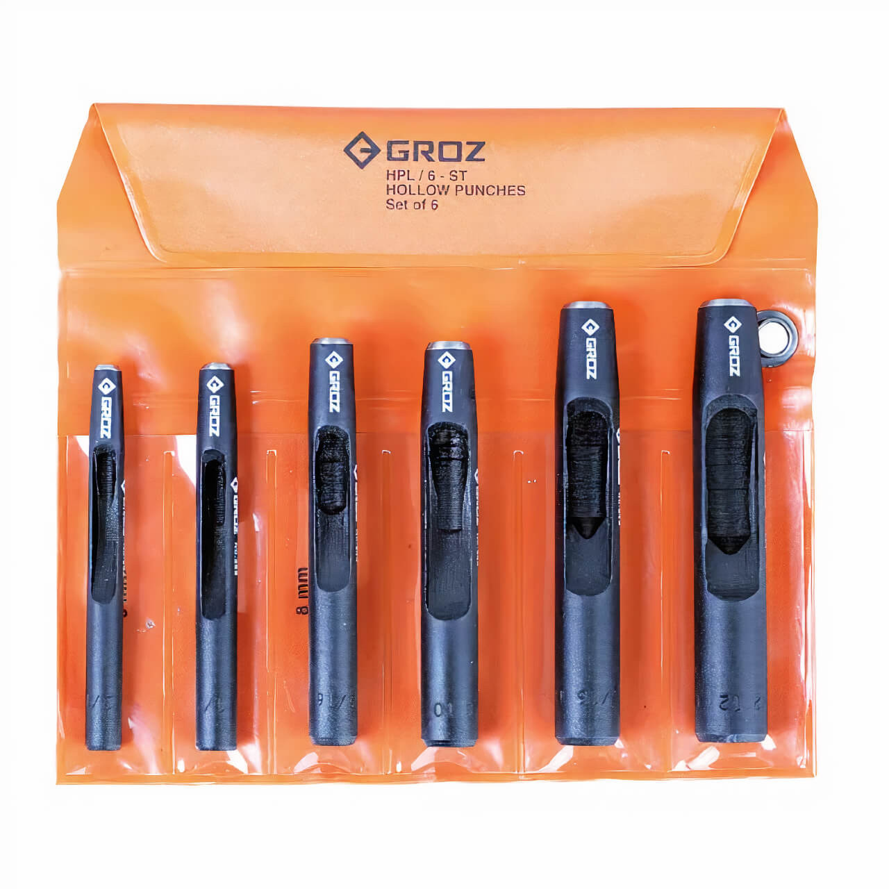 Groz HPL/6/ST  5-12mm Hollow Punch Set 6pce