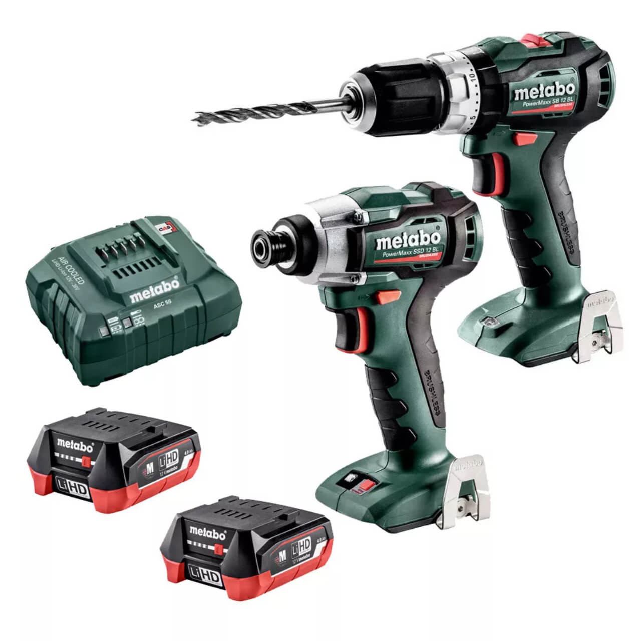 Metabo SB SSD 12 BL PC HD 4.0 12V 2 Piece Brushless 4.0Ah Combo Hammer Drill / Impact Driver Combo Kit