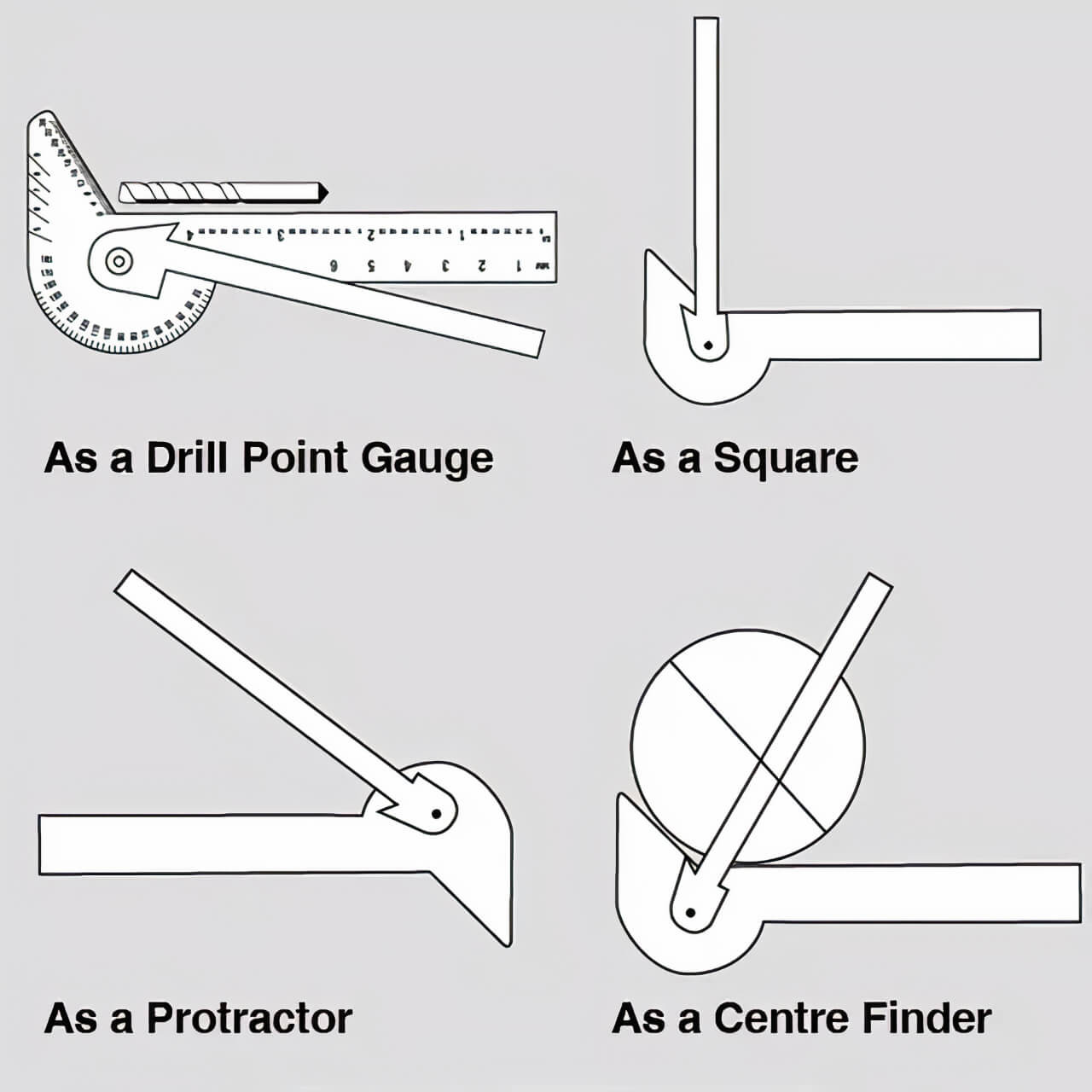 Groz RNG/4 100mm Multi-Use Rule & Gauge