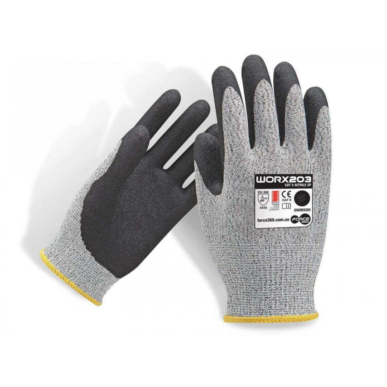 Force360 Worx Cut 5 Foam Nitrile SP Glove